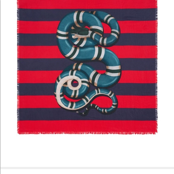 Gucci Kingsnake print silk scarf - Picture 4 of 4